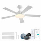 Smart WiFi Ceiling Fan with LED Light App Alexa Google Control 3CCT Dimmable 6-Speed DC Motor — 52 to 60 Inch