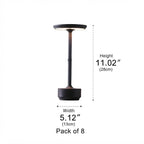 USB Dimmable Dish LED Table Lamp Modern Bedside Dining Home Office — Gold Silver Black Singles & Sets