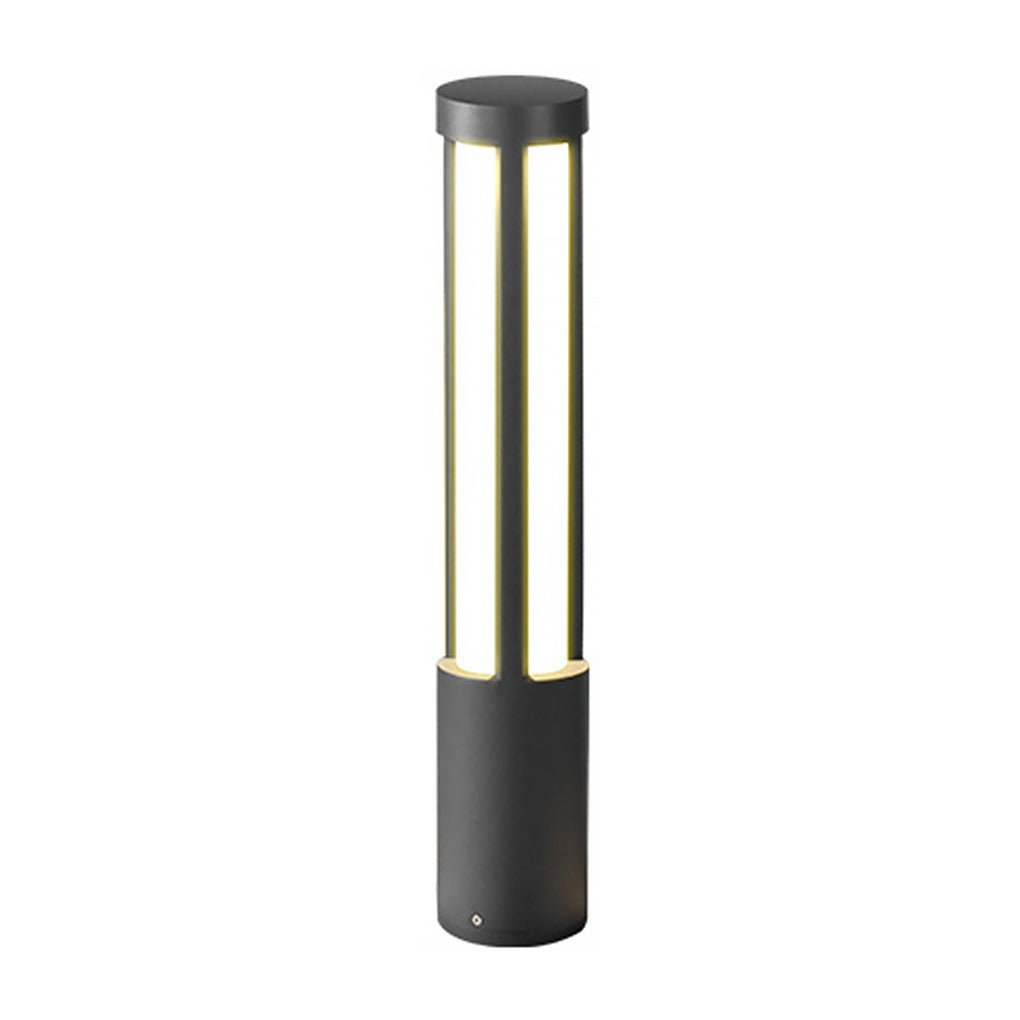 Residential Bollard Lights Modern Cylindrical LED Landscape Pathway Driveway — 31 to 47 Inch Sets