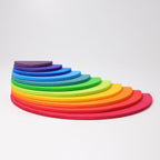 Rainbow Handcrafted Wooden Semicircles -  Building Set | Waldorf| Open-Ended Play