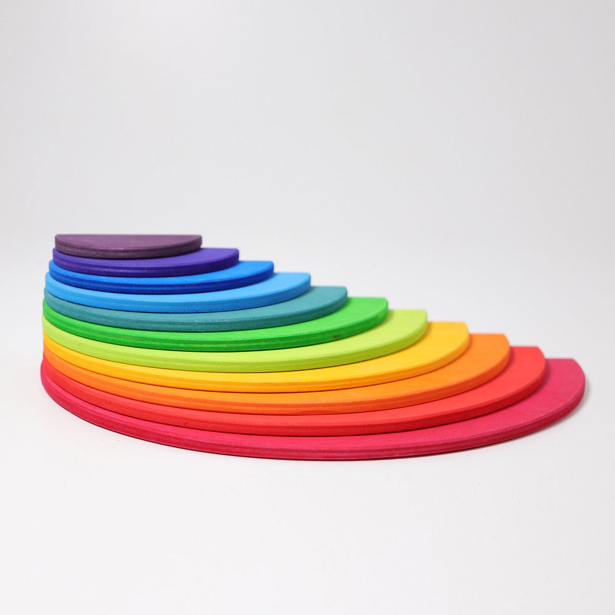 Rainbow Handcrafted Wooden Semicircles -  Building Set | Waldorf| Open-Ended Play