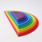 Rainbow Handcrafted Wooden Semicircles -  Building Set | Waldorf| Open-Ended Play