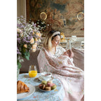 Organic Swaddle Blanket In Bloom Pink