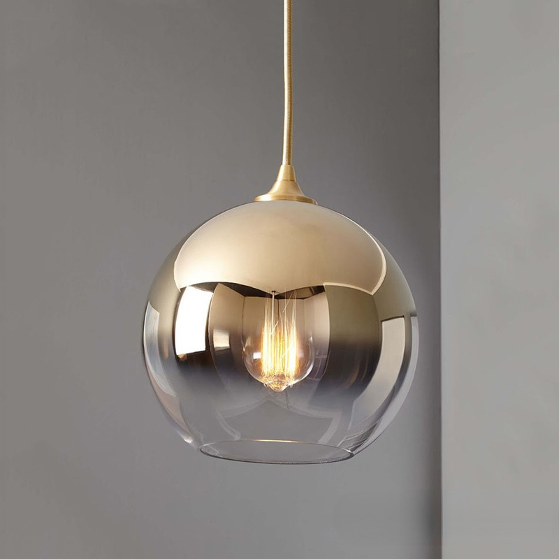 Brina Frosted Balloon Pendant Light Gradient