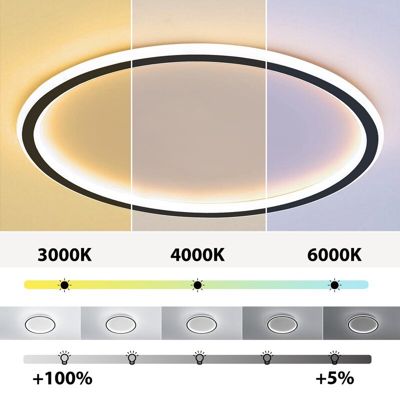 Quasso Flush Mount Ceiling Light Modern LED Round