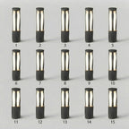 Residential Bollard Lights Modern Cylindrical LED Landscape Pathway Driveway — 31 to 47 Inch Sets