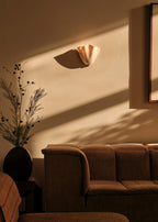 Petalia Glass Wall Sconce Art Deco LED Bedroom Living Room Hallway — Beige Green Brown Amber