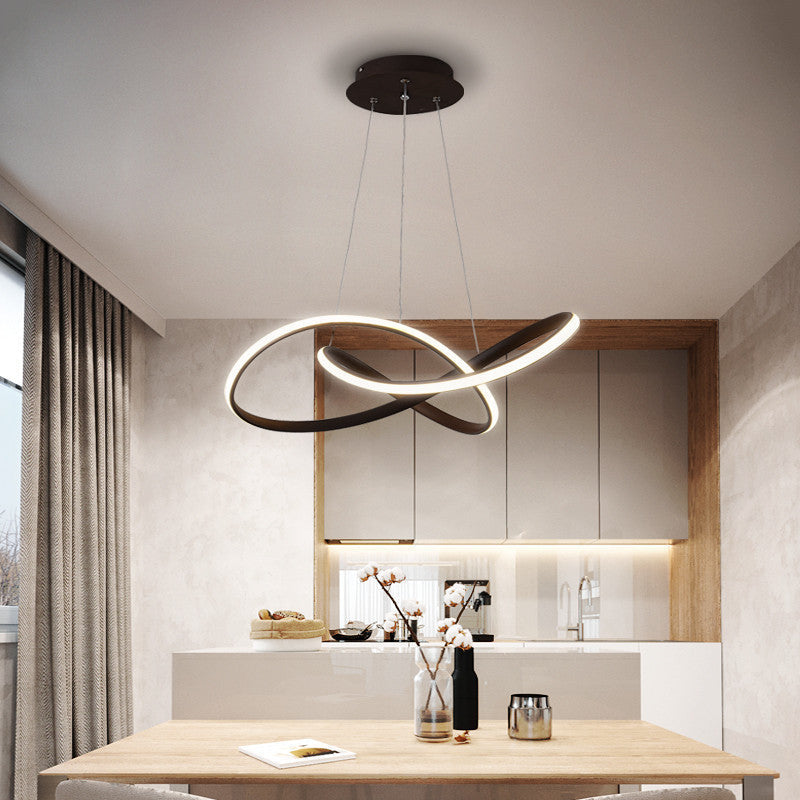 Arisha Modern Led Pendant Light, Black/White, Living Room/Bedroom