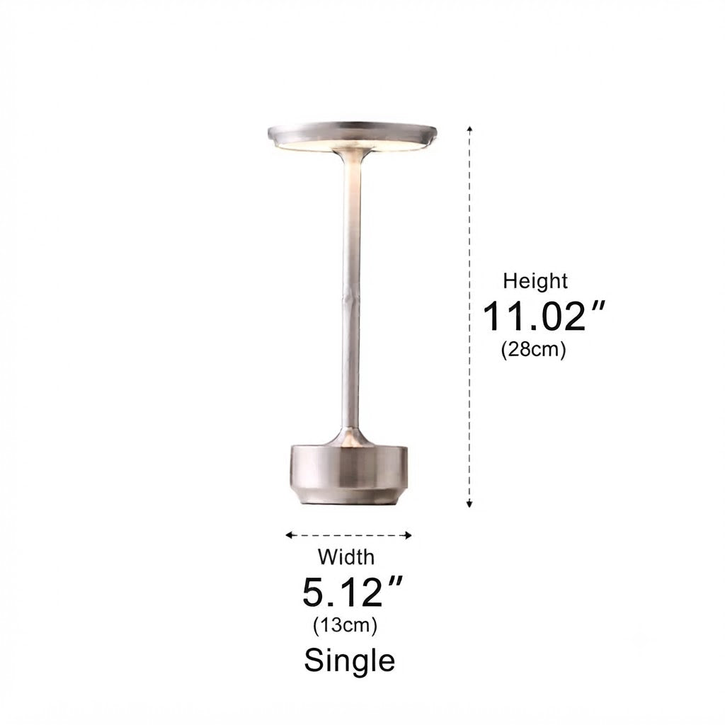 USB Dimmable Dish LED Table Lamp Modern Bedside Dining Home Office — Gold Silver Black Singles & Sets