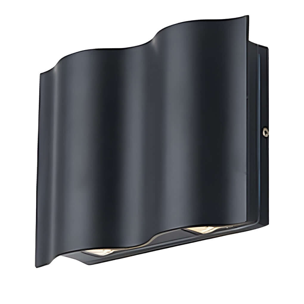 Beam Wave Wall Sconce Outdoor LED Up-Down Aluminum Weatherproof Modern — White Sets of 2 to 8