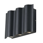 Beam Wave Wall Sconce Outdoor LED Up-Down Aluminum Weatherproof Modern — White Sets of 2 to 8