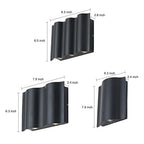 Beam Wave Wall Sconce Outdoor LED Up-Down Aluminum Weatherproof Modern — White Sets of 2 to 8