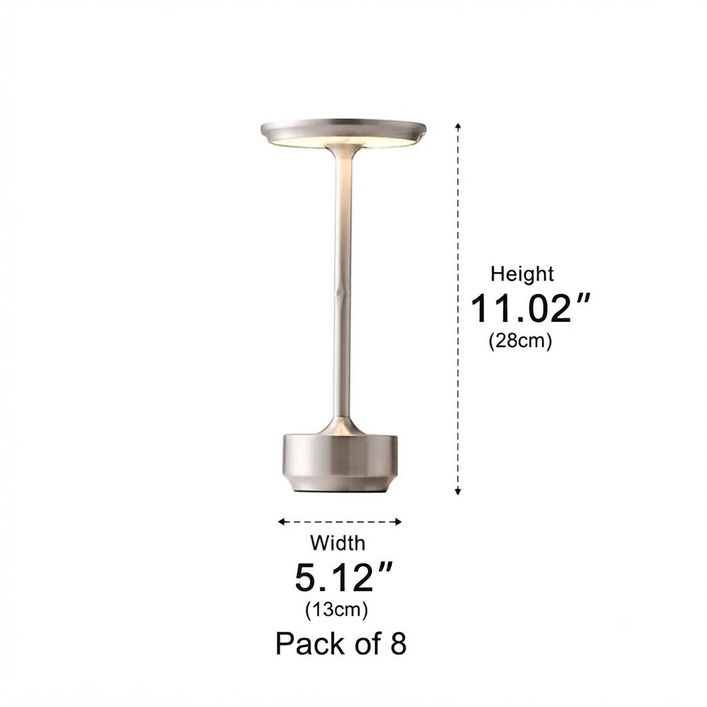 USB Dimmable Dish LED Table Lamp Modern Bedside Dining Home Office — Gold Silver Black Singles & Sets