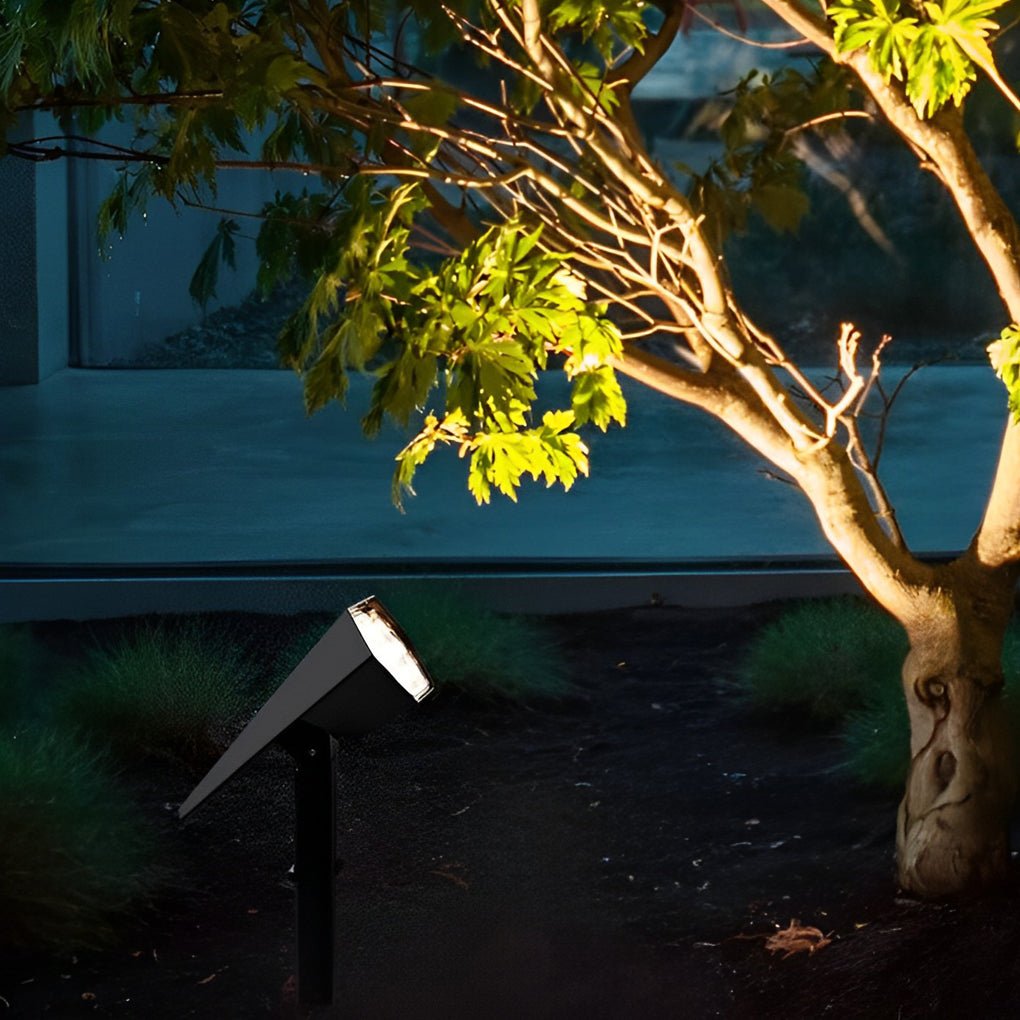 Solar Flood Spike Light Adjustable Angle Aluminum Glass Landscape Outdoor — Warm White Sets
