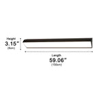 Outdoor Waterproof LED Strip Wall Light Minimalist Porch Exterior Hardwired — Black White 15 to 47 Inch Sets