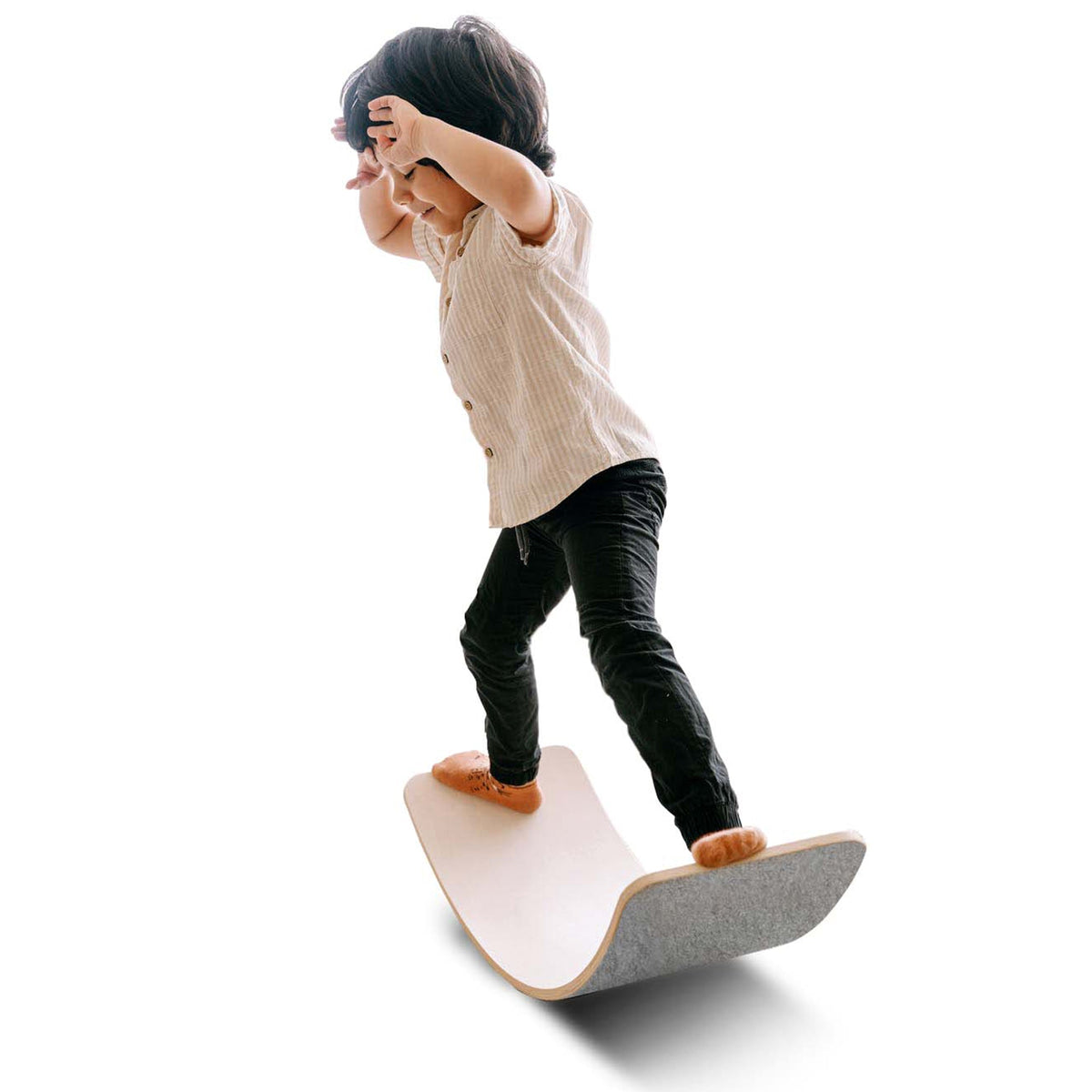 Large Wooden Balance Board (With Coloured Felt)