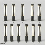 Residential Bollard Lights Modern Cylindrical LED Landscape Pathway Driveway — 31 to 47 Inch Sets