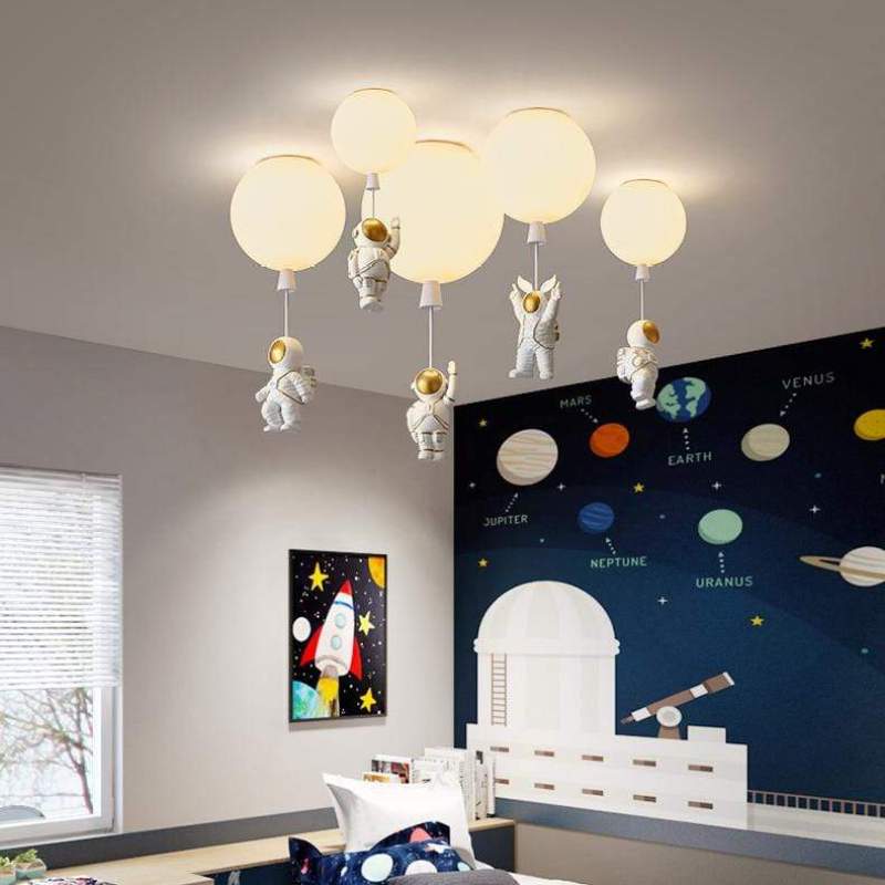 Aria Astronaut Balloon Flush Mount Ceiling Light, L 20/25/30/35cm