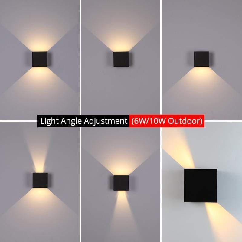 Nexu Modern Square LED Outdoor Wall Lamp – Adjustable Design