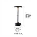 USB Dimmable Dish LED Table Lamp Modern Bedside Dining Home Office — Gold Silver Black Singles & Sets
