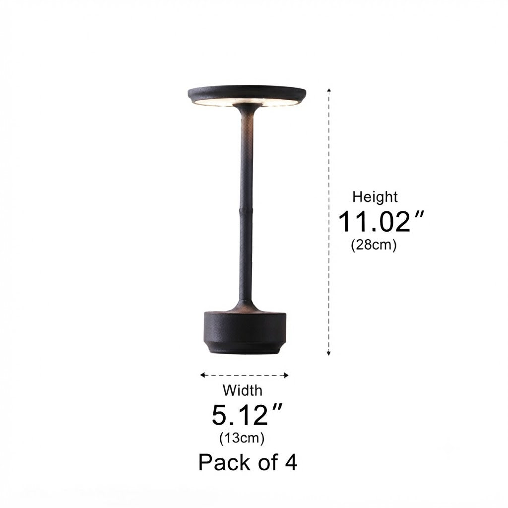 USB Dimmable Dish LED Table Lamp Modern Bedside Dining Home Office — Gold Silver Black Singles & Sets
