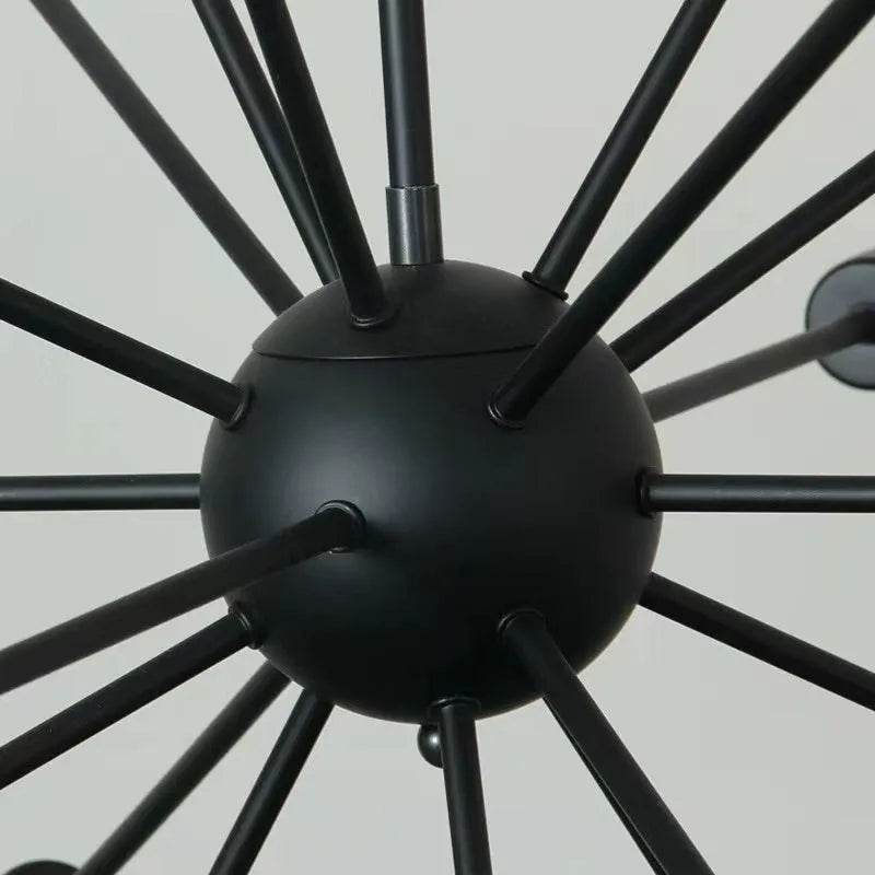 Austin Industrial Chandelier Black Restaurant Dining Room Metal