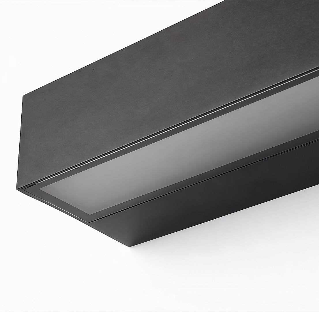 Exterior Porch Light Fixture Modern Waterproof LED Rectangular Hardwired