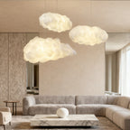 Cloud Pendant Light Modern 3D Design Fabric LED Ceiling Bedroom Living Room — Single to Sets of 8
