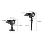 Solar Lawn Spotlights Adjustable Outdoor Tree Accent Light Aluminum — Warm White & RGB Sets