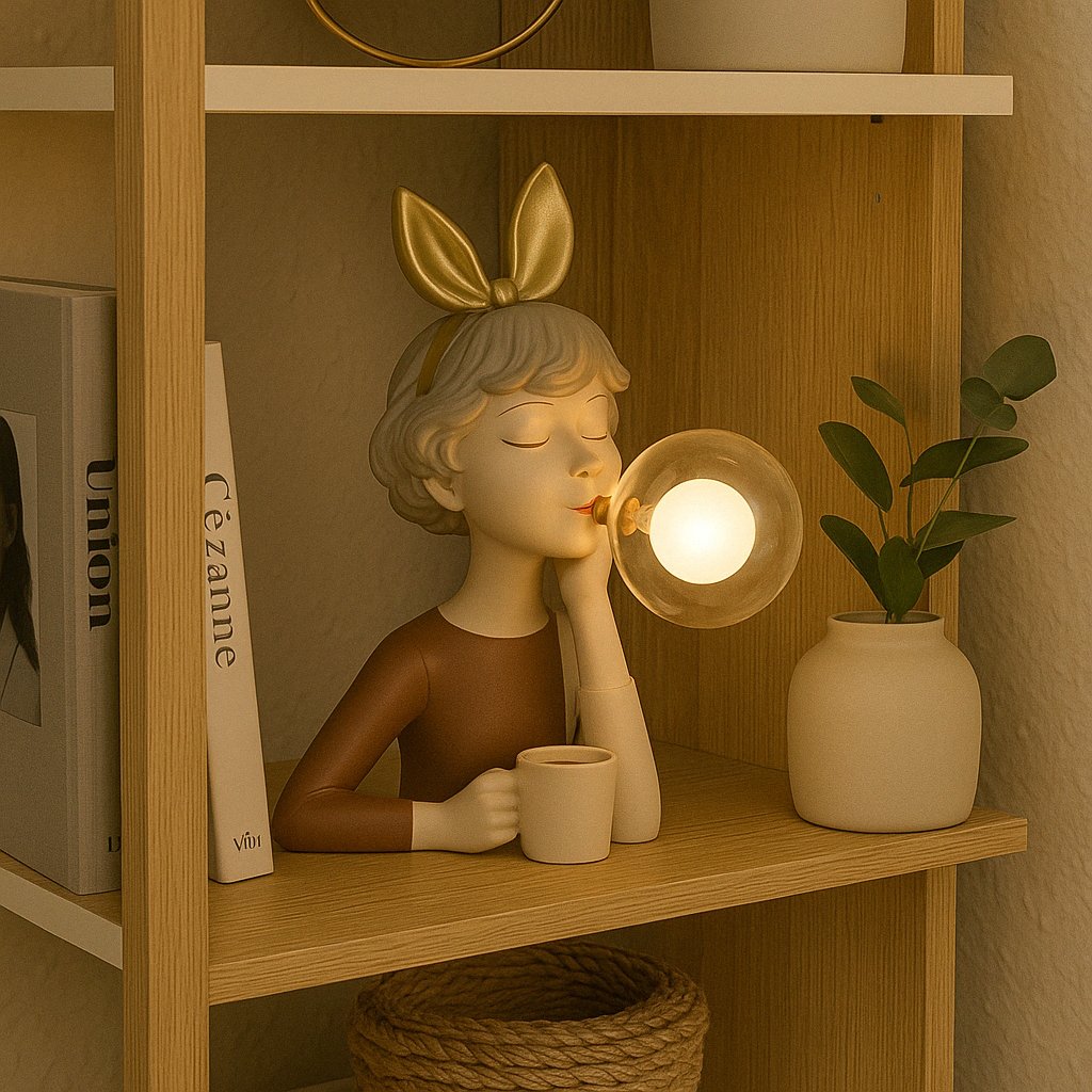 Fairy Girl Figurine LED Table Lamp Whimsical Bedside Bedroom Decor — 6 Styles
