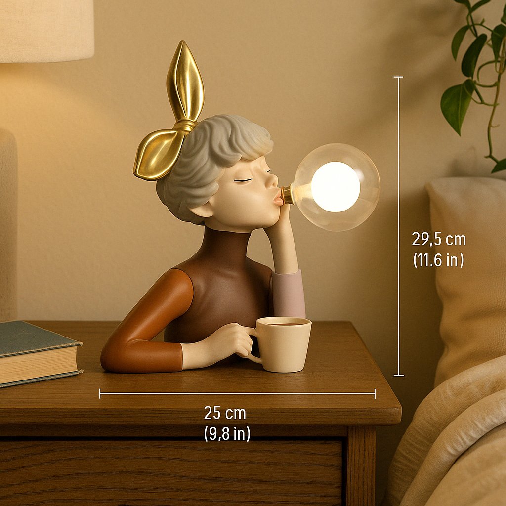 Fairy Girl Figurine LED Table Lamp Whimsical Bedside Bedroom Decor — 6 Styles