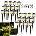 Solar Pathway Lights Waterproof Auto On-Off LED Outdoor Garden Patio IP44 — 6, 12 & 24-Pack