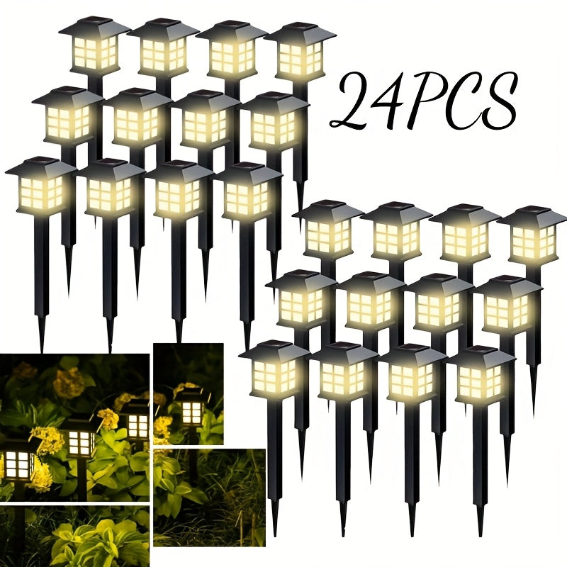 Solar Pathway Lights Waterproof Auto On-Off LED Outdoor Garden Patio IP44 — 6, 12 & 24-Pack