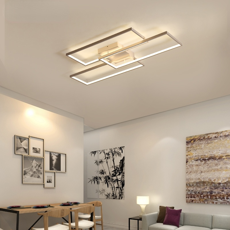 Arisha Rectangular Flush Mount Ceiling Light, 2 Colour