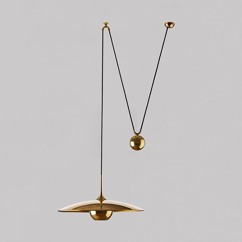 Pyra Minimalist Metal Pendant Light, Gold