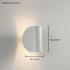 Adjustable Half Shade Wall Sconce Articulating Arm LED Reading Bedroom Home Office — 3 Finishes