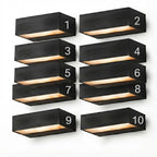 Exterior Porch Light Fixture Modern Waterproof LED Rectangular Hardwired