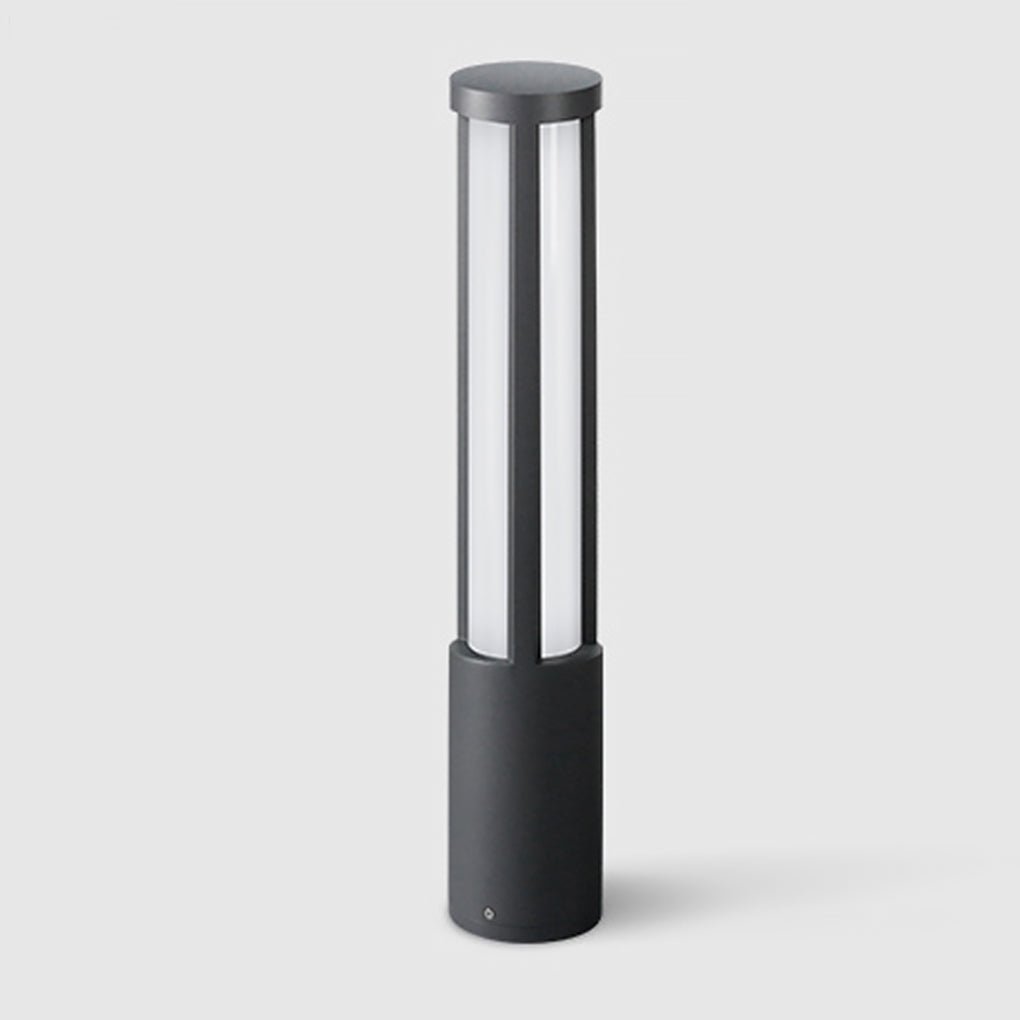 Residential Bollard Lights Modern Cylindrical LED Landscape Pathway Driveway — 31 to 47 Inch Sets