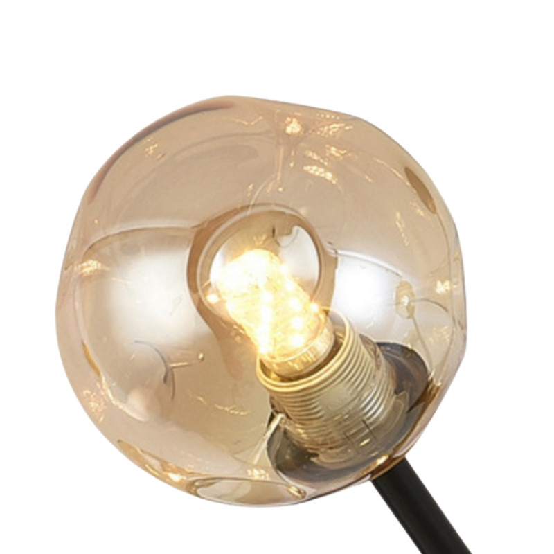 Valentina Art Deco Glass Bubble Chandelier, Amber