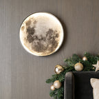 Full Moon LED Wall Lamp Dimmable 3-Step Artistic Bedroom Living Room — 9 to 15 Inch Sets