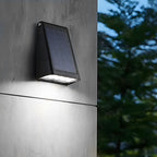 Solar Down Light Wall Sconce Waterproof Black Modern LED Outdoor — Sets of 2 to 10