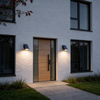 Solar Down Light Wall Sconce Waterproof Black Modern LED Outdoor — Sets of 2 to 10