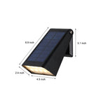 Solar Down Light Wall Sconce Waterproof Black Modern LED Outdoor — Sets of 2 to 10