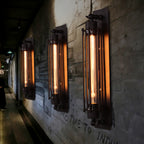 Vintage Industrial LED Wall Sconce Black Iron Linear E27 Porch Bedroom