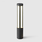 Residential Bollard Lights Modern Cylindrical LED Landscape Pathway Driveway — 31 to 47 Inch Sets