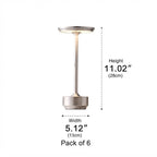 USB Dimmable Dish LED Table Lamp Modern Bedside Dining Home Office — Gold Silver Black Singles & Sets