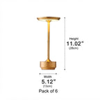 USB Dimmable Dish LED Table Lamp Modern Bedside Dining Home Office — Gold Silver Black Singles & Sets