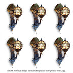 Peacock Outdoor Wall Light Retro European Aluminum Waterproof Hardwired — Black Bronze Sets