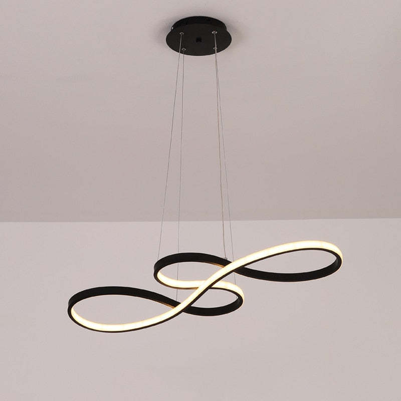 Durell Musical Note Pendant Light, Black & Gold
