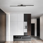 Modern LED Semi Flush Mount Ceiling Light, Aluminum, Dimmable, Black White